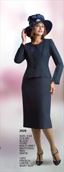 French Crepe Two Piece Skirt Suit 2834